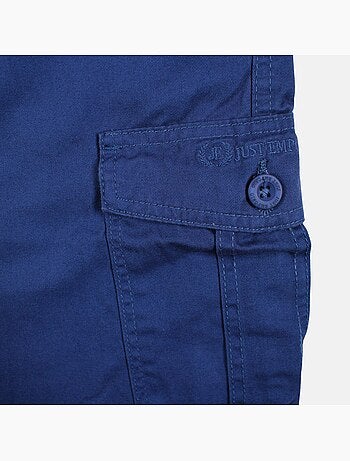 Just emporio - bermuda chino cargo coupe droite, poches latérales