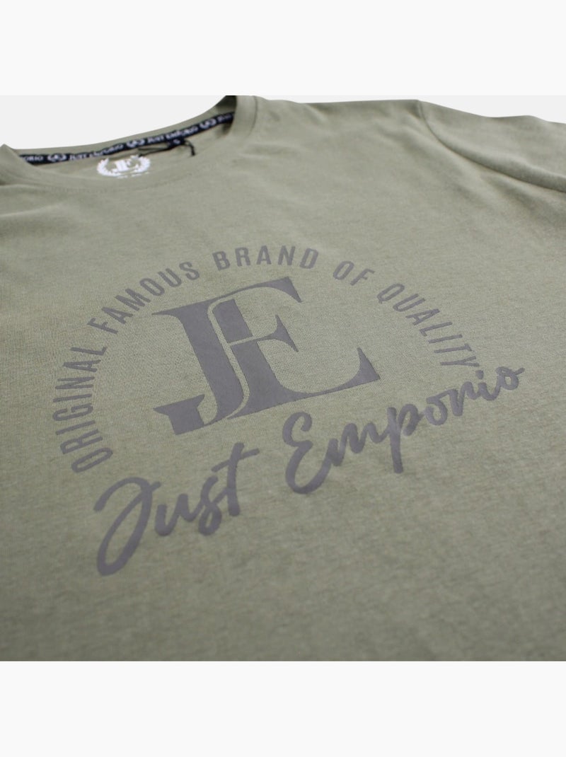 Just Emporio - T-shirt manches courtes Homme Kaki - Kiabi