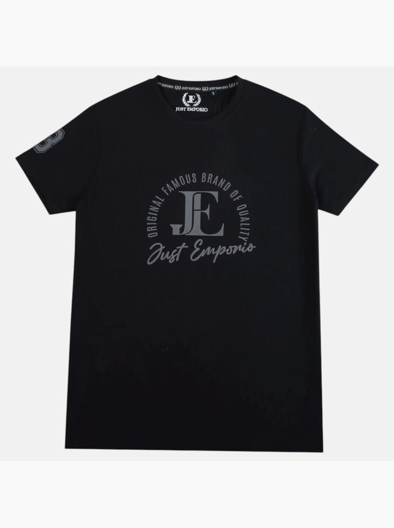 Just Emporio - T-shirt manches courtes Homme Noir - Kiabi