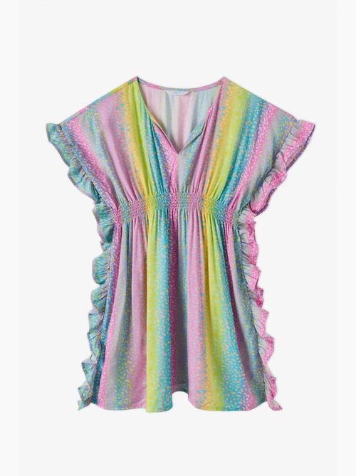 Kaftan energy à imprimé léopard et pompons fille penti - Kiabi Kaftan energy à imprimé léopard et pompons fille penti - Kiabi
