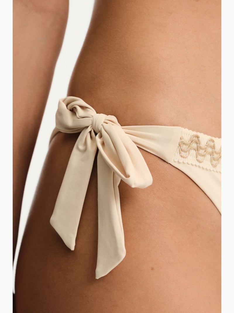 Kaia bas de bikini taille mi-haute penti Beige argile - Kiabi
