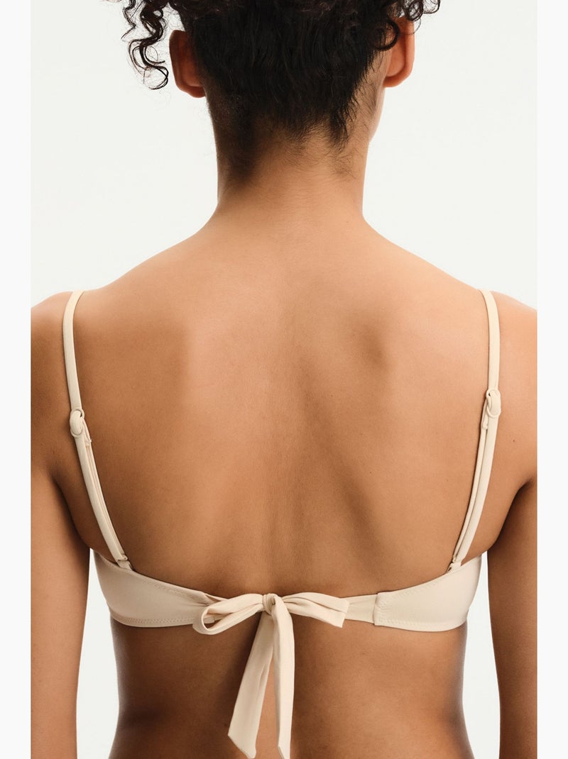 Kaia haut de bikini bandeau penti Crème - Kiabi
