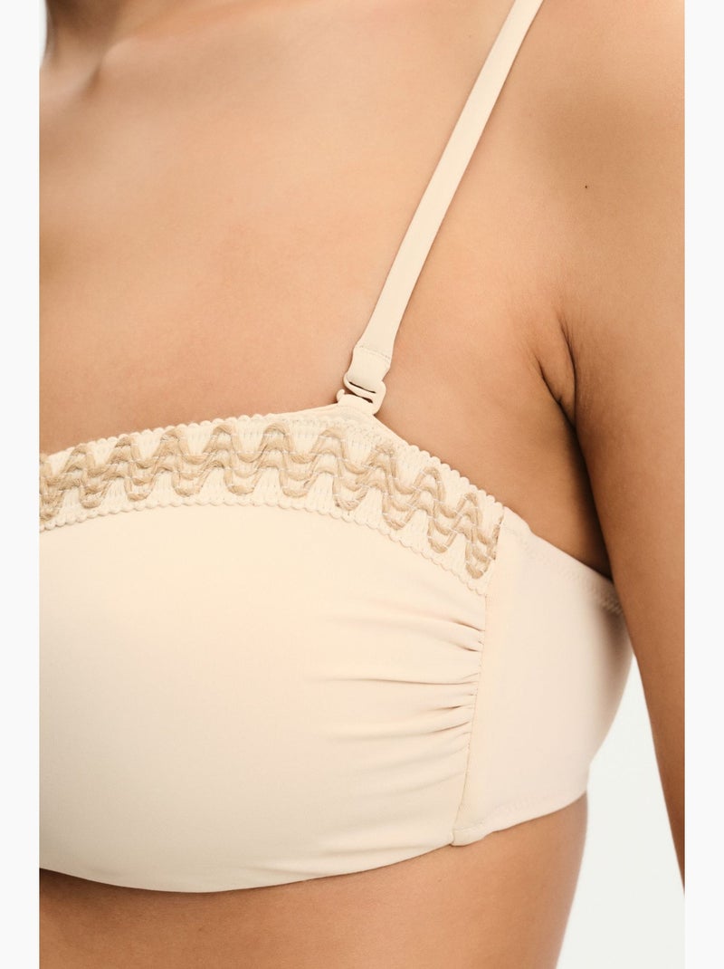 Kaia haut de bikini bandeau penti Crème - Kiabi