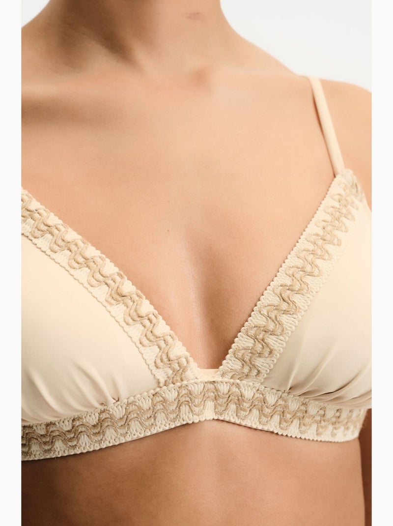Kaia haut de bikini triangle fit penti Crème - Kiabi