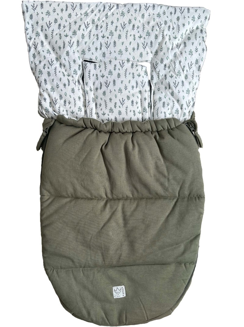 Kaiser - Chancelière bébé jersey Hooded Vert - Kiabi