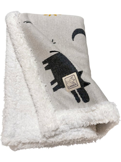 Kaiser - couverture zoo en tricot et polaire - Kiabi