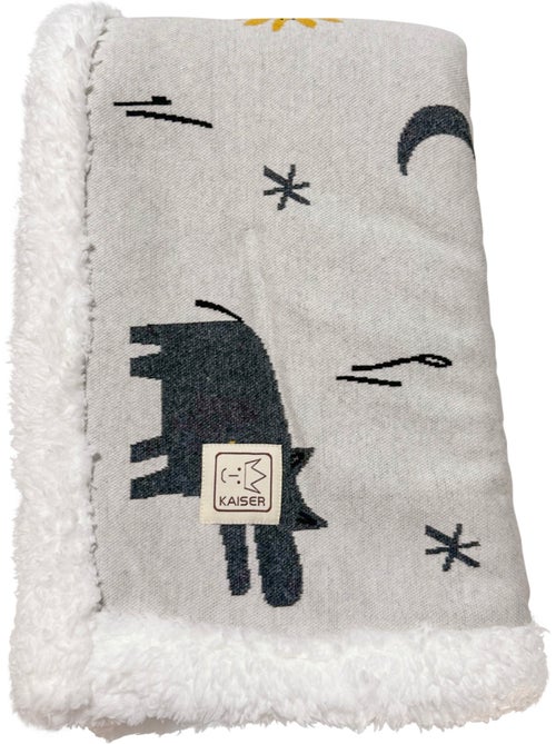 Kaiser - couverture zoo en tricot et polaire - Kiabi