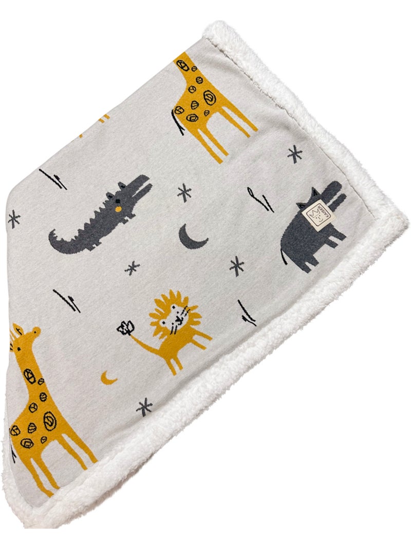 Kaiser - couverture zoo en tricot et polaire Jaune - Kiabi