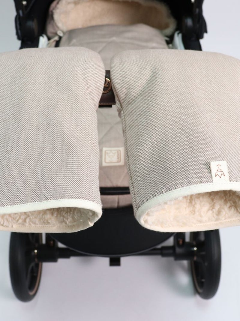 Kaiser - Moufles pour poussette en coton bio Marron - Kiabi