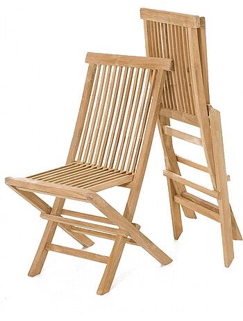 KAJANG Table de jardin ovale et 6 chaises en teck