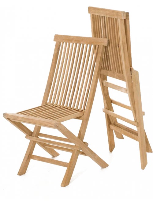 KAJANG Table de jardin ovale et 6 chaises en teck - Kiabi