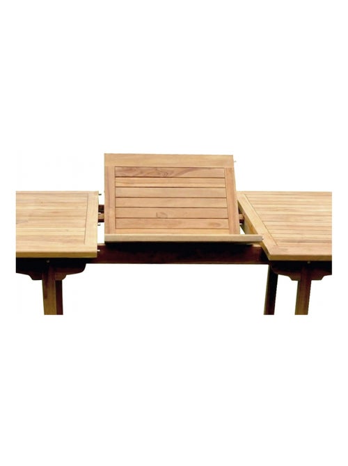 KAJANG Table de jardin rectangulaire et 6 chaises en teck - Kiabi