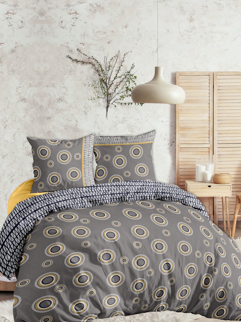 KALY GRIS HC 240x220 AO + 2 TAIES PLACEES VP Gris - Kiabi