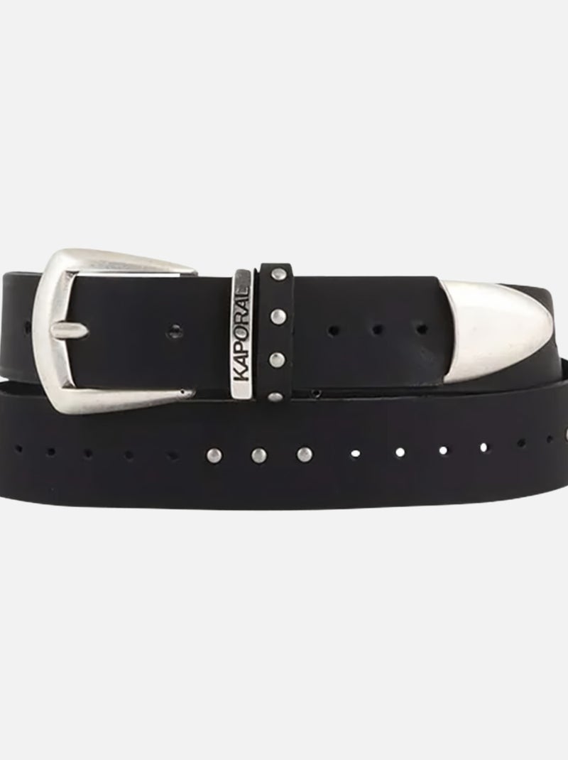 KAPORAL - Ceinture cuir MADE IN FRANCE Noir - Kiabi