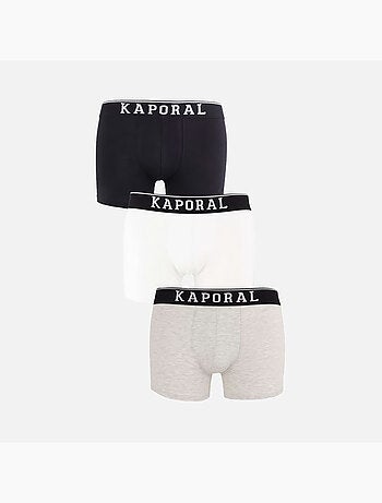 KAPORAL - Lot de 3 Boxers coton unis