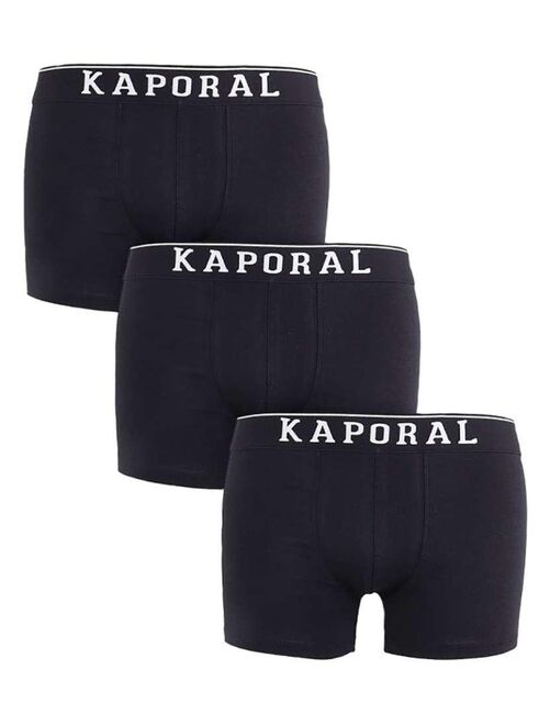 KAPORAL - Lot de 3 Boxers coton unis - Kiabi