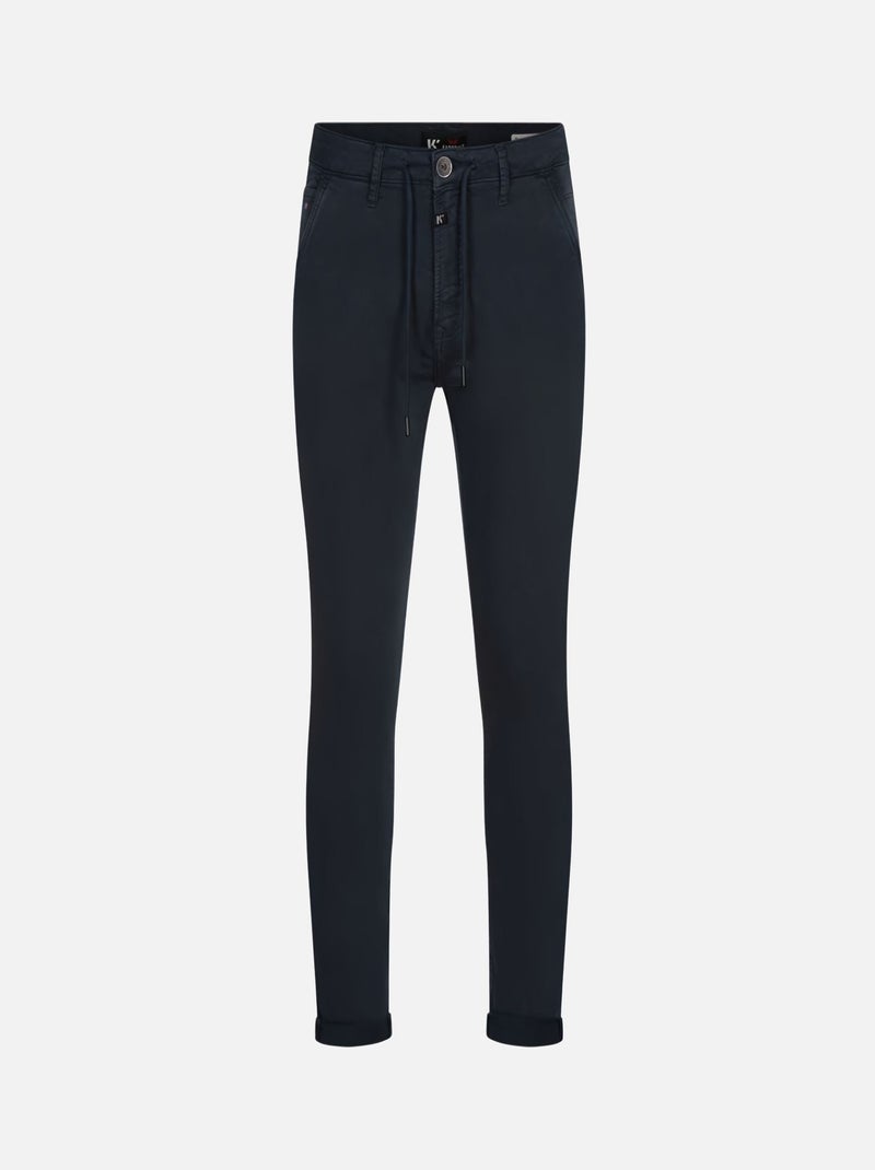 KAPORAL - Pantalon coton mélangé slim Bleu marine - Kiabi