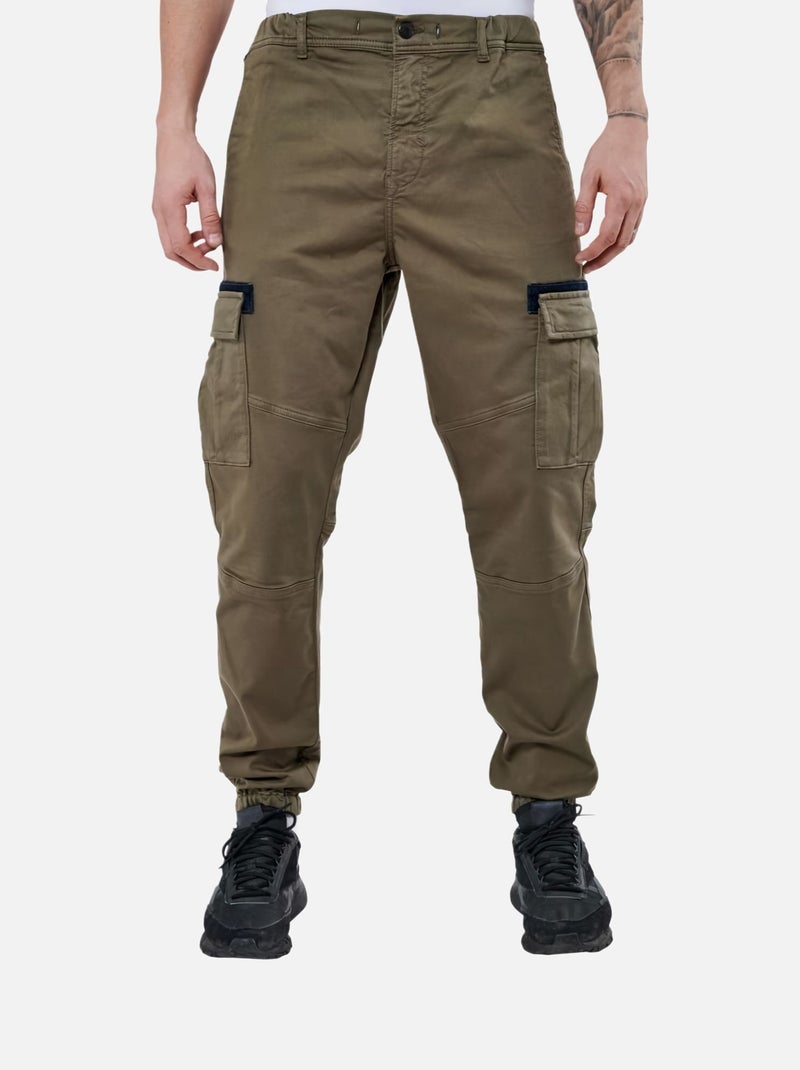KAPORAL - Pantalon coton slim MALKI Kaki - Kiabi
