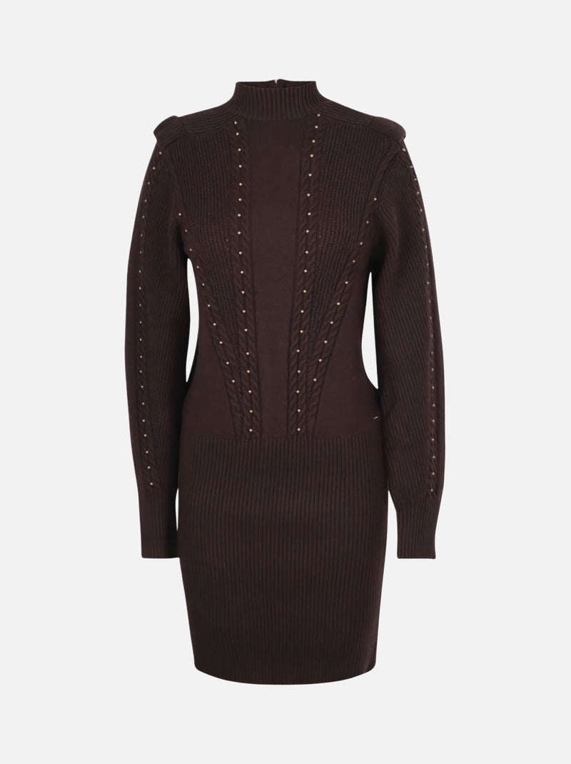 KAPORAL - Robe courte droite Gris Marron Blanc - Kiabi