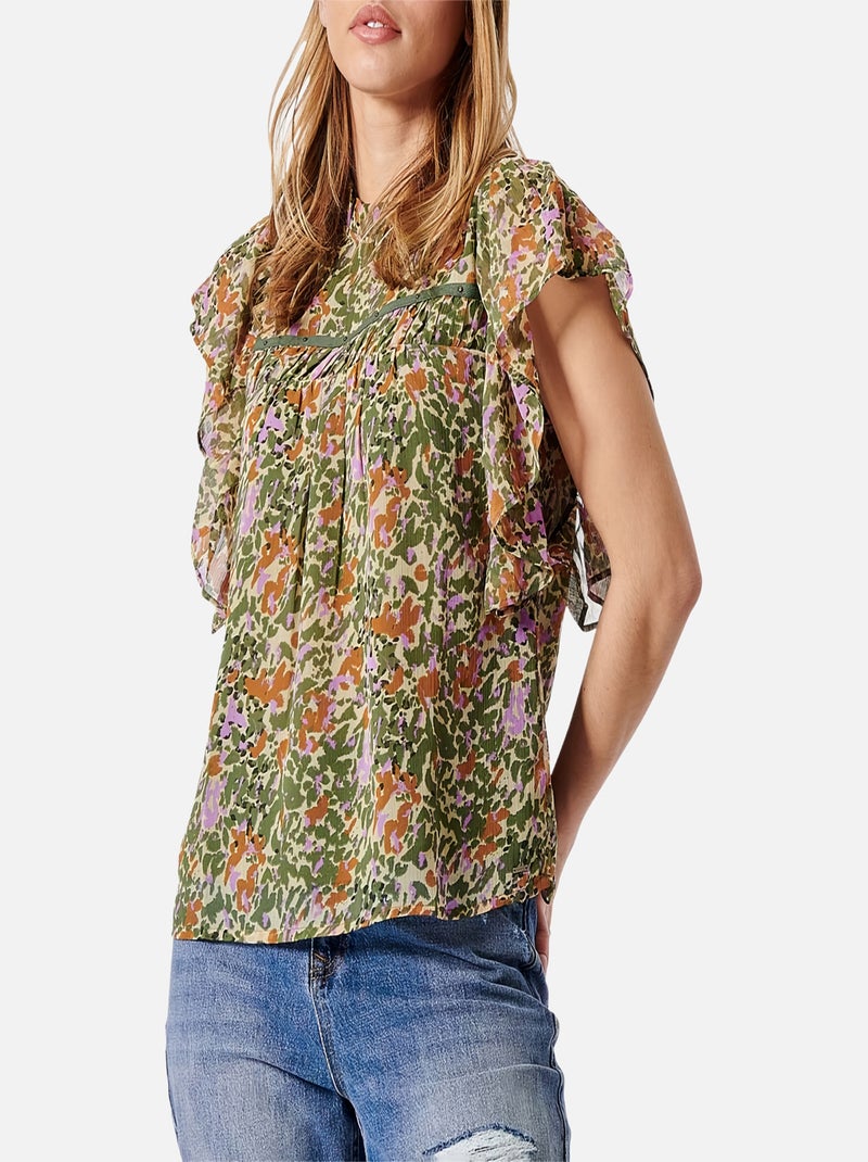 KAPORAL - T-shirt col ruffle Multicolore - Kiabi