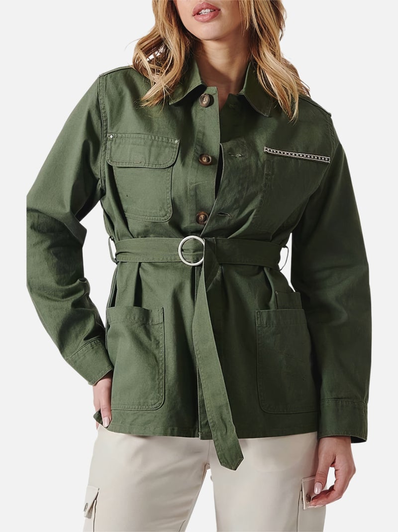 KAPORAL - Veste droite CORAL Kaki - Kiabi