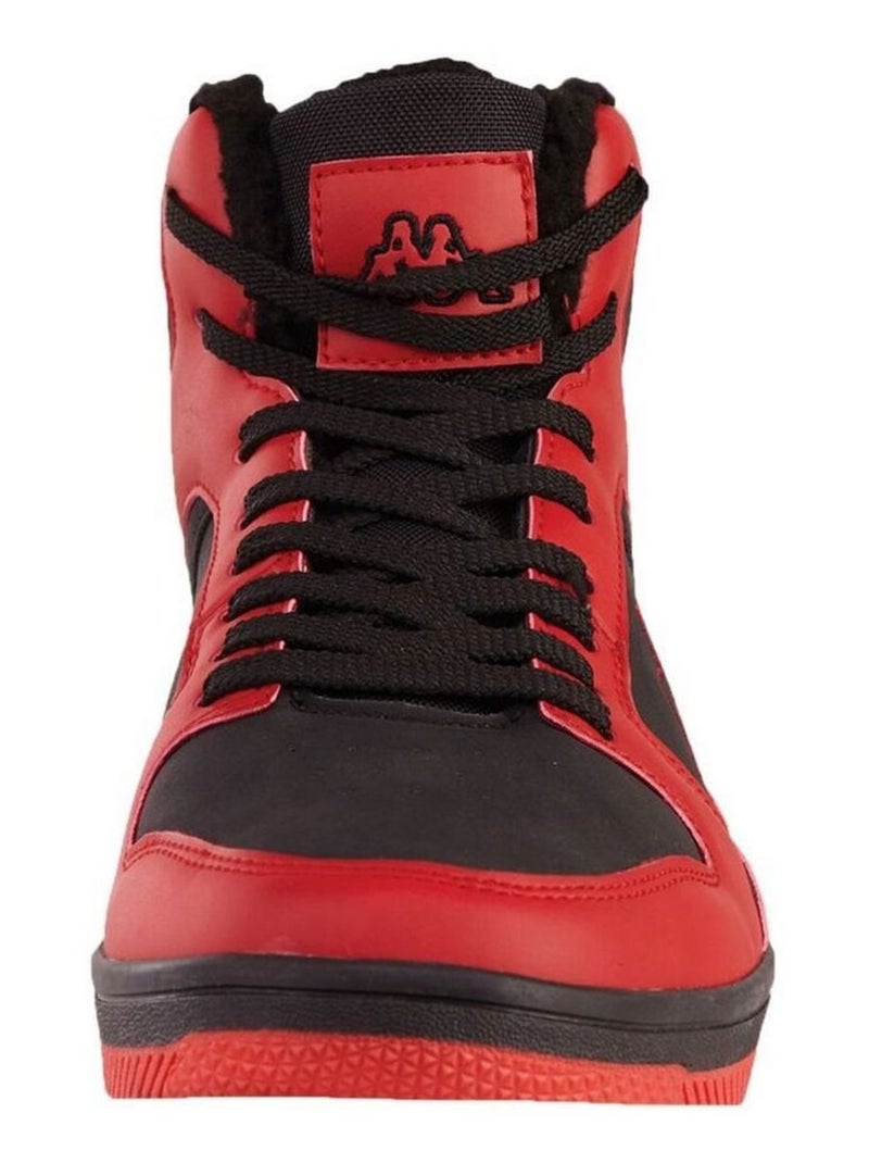 Kappa - Baskets montantes Noir Rouge - Kiabi