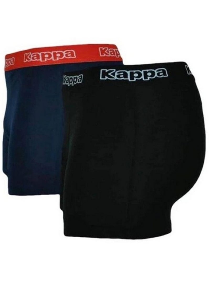 Kappa - Boxers Noir Bleu marine - Kiabi