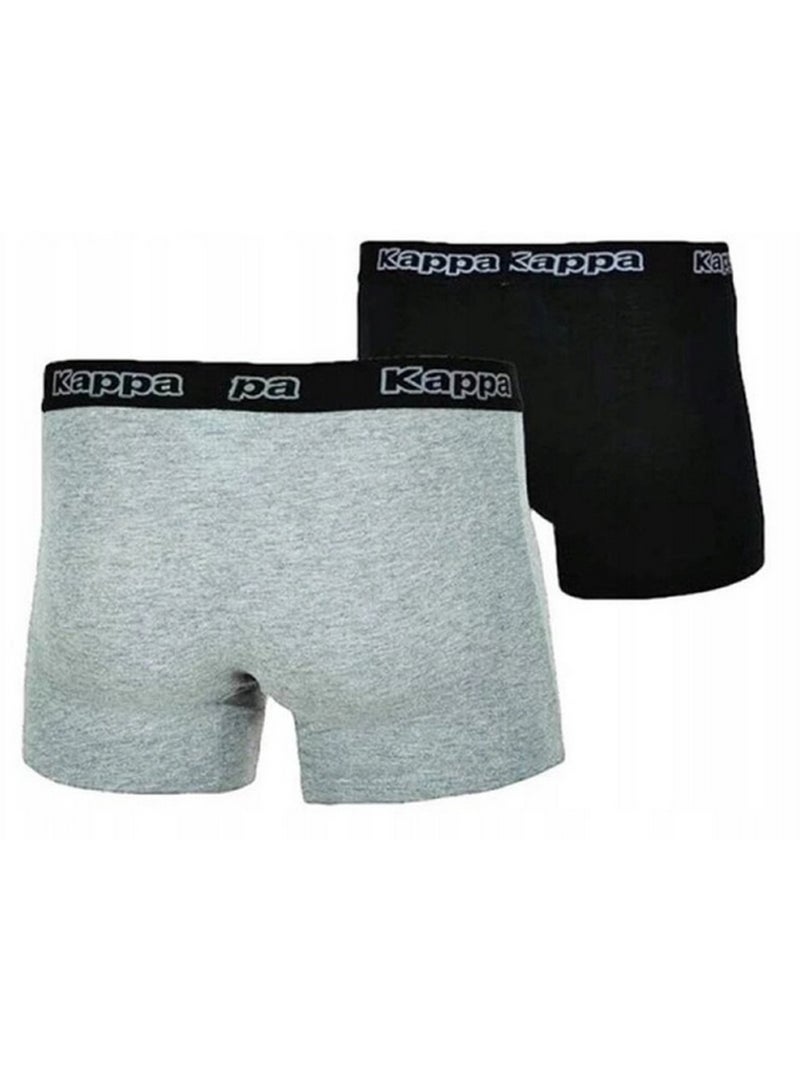 Kappa - Boxers Noir Gris - Kiabi
