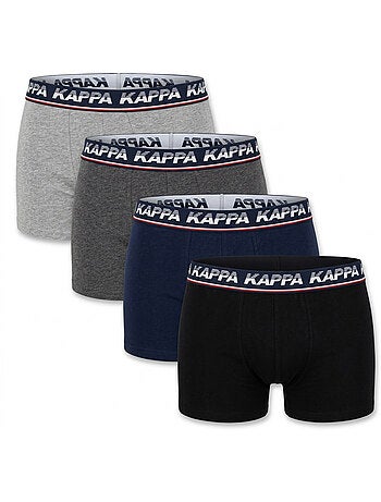 KAPPA Boxers Homme Pack de 4 (Lot) - Coton, Coffret Cadeau