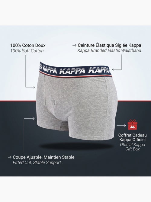 KAPPA Boxers Homme Pack de 4 (Lot) - Coton, Coffret Cadeau - Kiabi KAPPA Boxers Homme Pack de 4 (Lot) - Coton, Coffret Cadeau - Kiabi