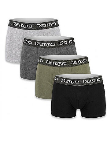 KAPPA Boxers Homme Pack de 4 (Lot) - Coton, Coffret Cadeau