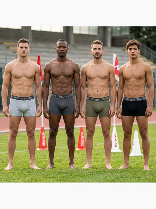KAPPA Boxers Homme Pack de 4 (Lot) - Coton, Coffret Cadeau - Kiabi KAPPA Boxers Homme Pack de 4 (Lot) - Coton, Coffret Cadeau - Kiabi