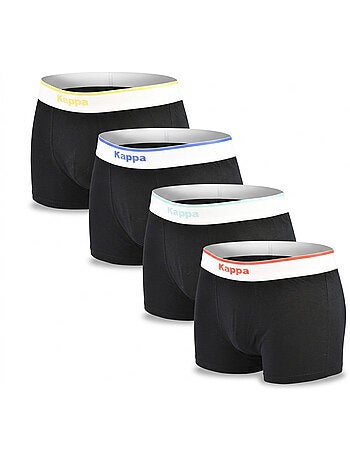 KAPPA Boxers Homme Pack de 4 (Lot) - Coton, Coffret Cadeau