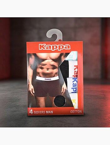 KAPPA Boxers Homme Pack de 4 (Lot) - Coton, Coffret Cadeau