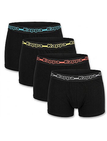 KAPPA Boxers Homme Pack de 4 (Lot) - Coton, Coffret Cadeau