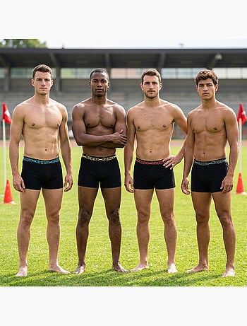KAPPA Boxers Homme Pack de 4 (Lot) - Coton, Coffret Cadeau
