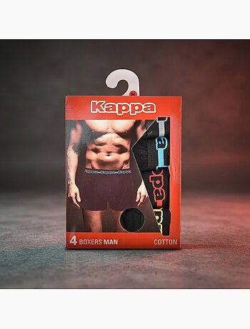 KAPPA Boxers Homme Pack de 4 (Lot) - Coton, Coffret Cadeau