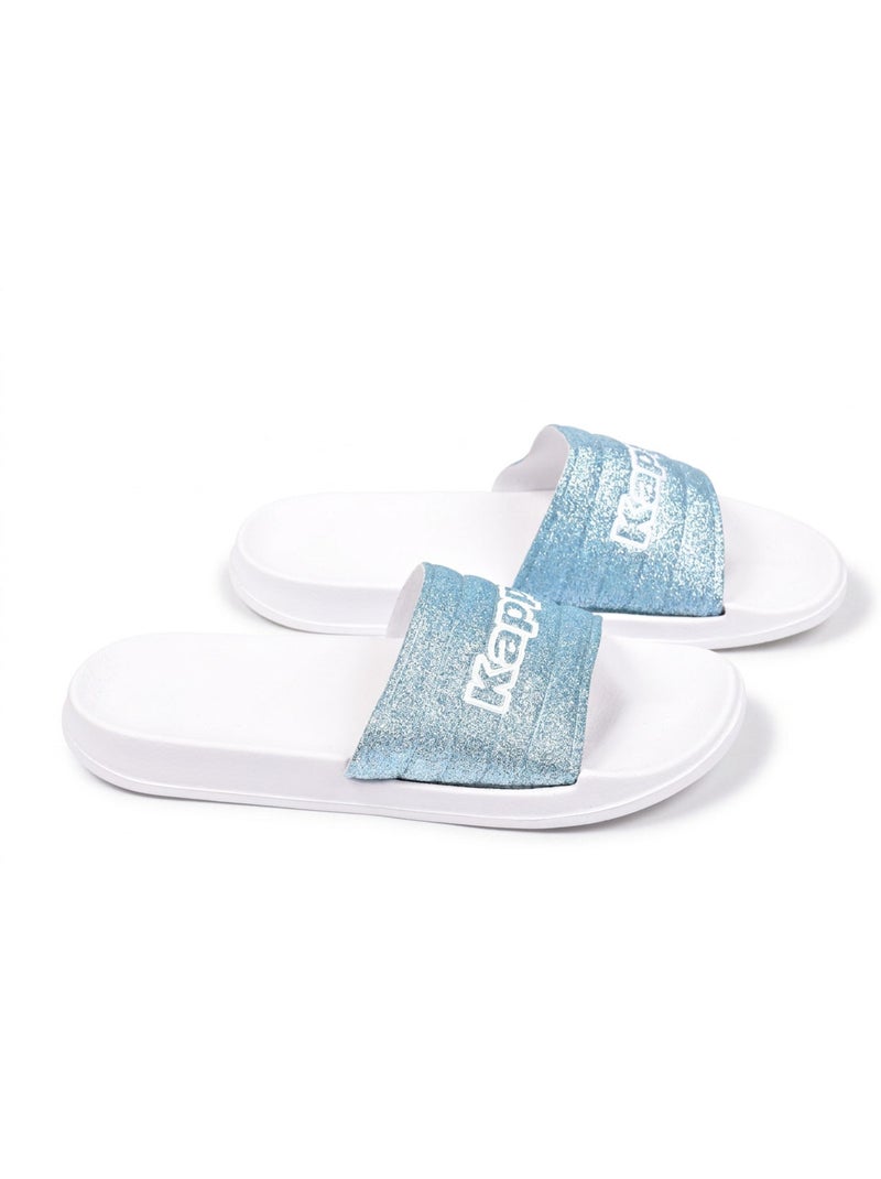 KAPPA Claquette Femme Piscine Glitter Glossy Léopard Bleu - Kiabi