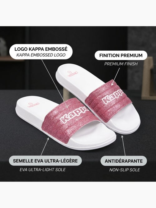 KAPPA Claquette Femme Piscine Glitter Glossy Léopard - Kiabi
