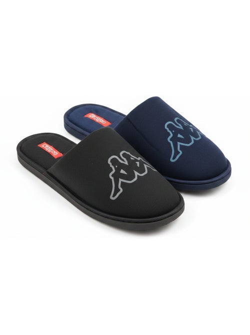 KAPPA Pantoufles Mules Homme Moletonnées Logo Omini Pack 2 Paires - Kiabi