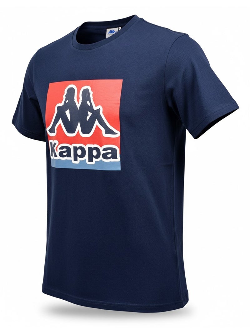 Kappa Pyjama Court Homme Coton Bleu Gris - Kiabi