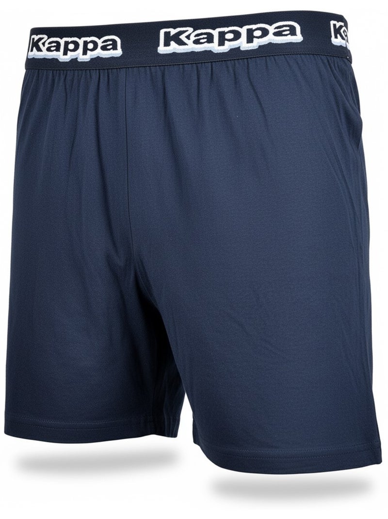 Kappa Pyjama Court Homme Coton Bleu jean - Kiabi