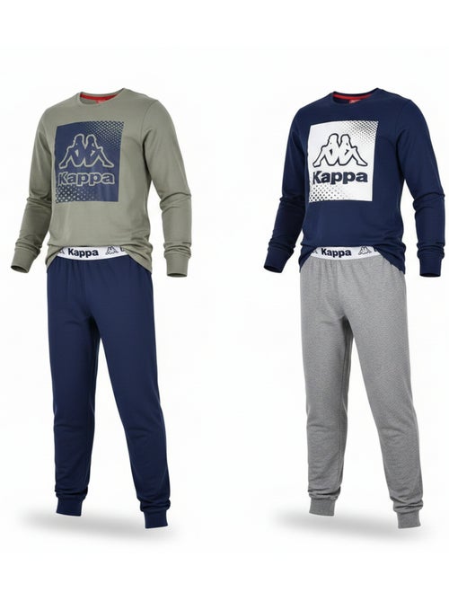 KAPPA Pyjama Long Garçon Pack de 2 Coton Logo Omini Col Rond Manches Longues - Kiabi KAPPA Pyjama Long Garçon Pack de 2 Coton Logo Omini Col Rond Manches Longues - Kiabi