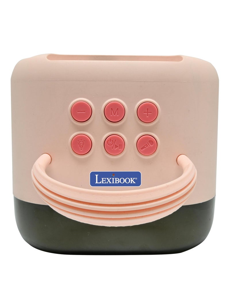 Karaoke Bluetooth Rose avec 2 micros sans fil Rose - Kiabi