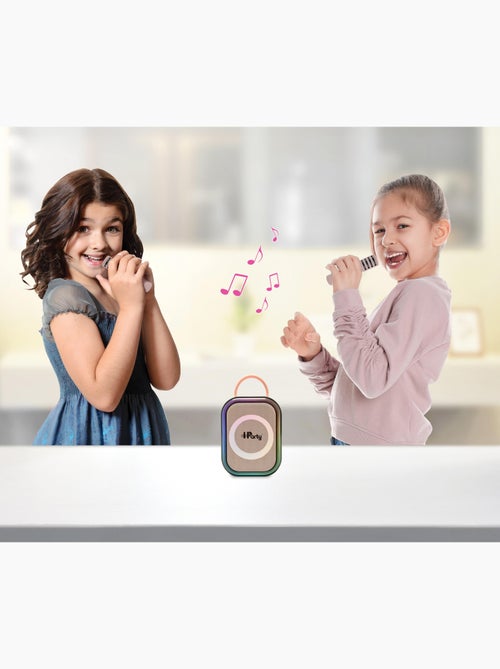 Karaoke Bluetooth Rose avec 2 micros sans fil - Kiabi