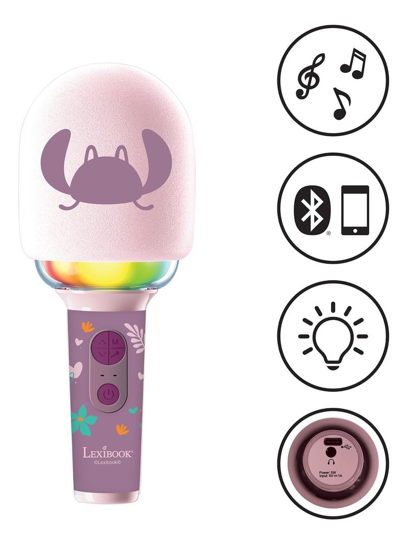 Karaoke Microphone Angel - Microphone avec effets sonores et lumineux Rose - Kiabi