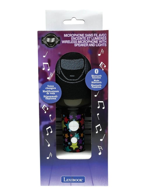 Karaoke Microphone Bluetooth/Sans fil avec effets sonores et lumineux - Kiabi