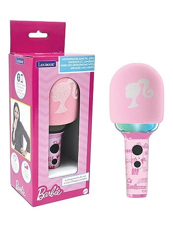 Karaoke microphone bluetooth/sans fil barbie avec effets sonores et lumineux