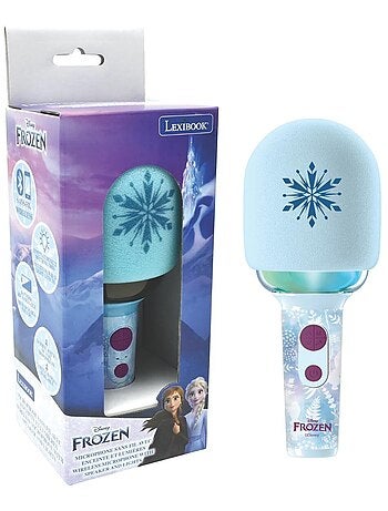 Karaoke Microphone Bluetooth/Sans fil La reine des neiges avec effets sonores et lumineux