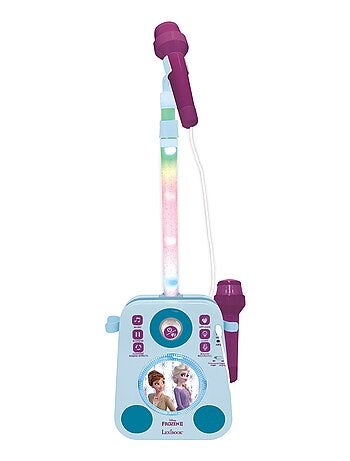 Karaoké Reine des Neiges avec deux microphones et effets lumineux et sonores